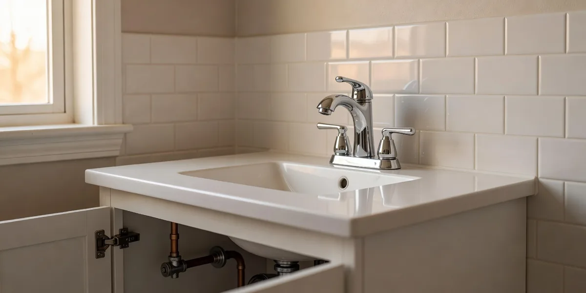 Plumber service scope; abstract or generic visuals only, no fake customer photos.